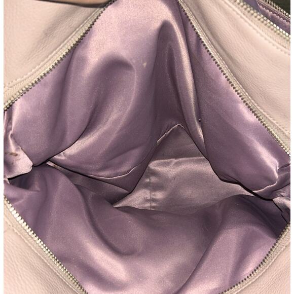 Coach 3 Zip Vermillion Gray Leather Purple Lining Katheryn Satchel Bag F31324 - Picture 9 of 11